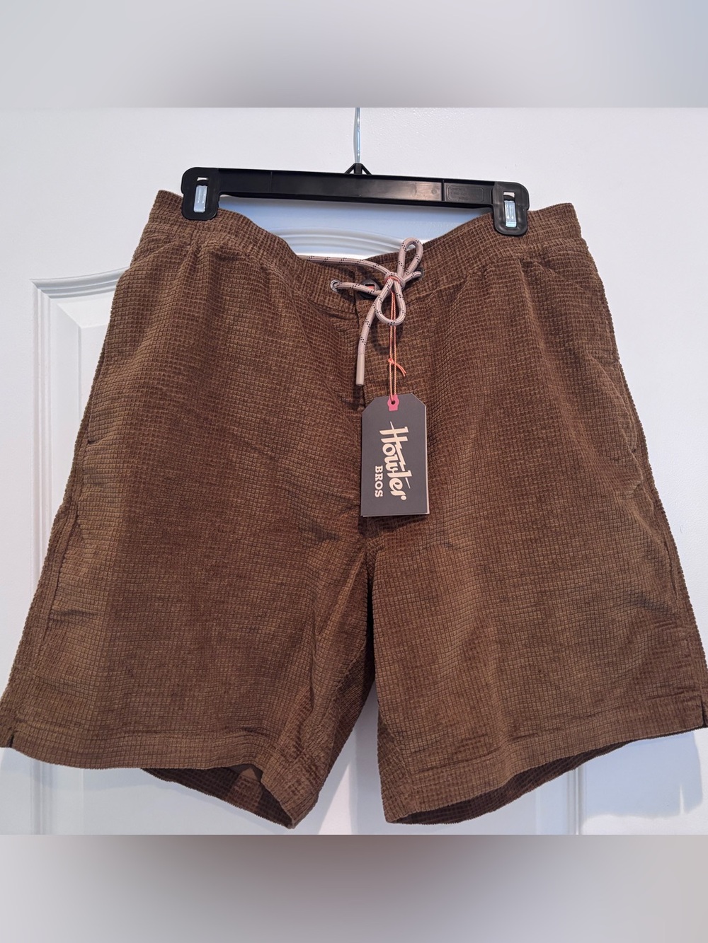 Howler Brothers Brown Corduroy Men's Shorts with Drawstring